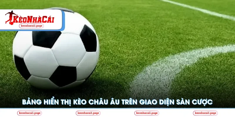 Bảng hiển thị kèo Châu Âu rõ ràng